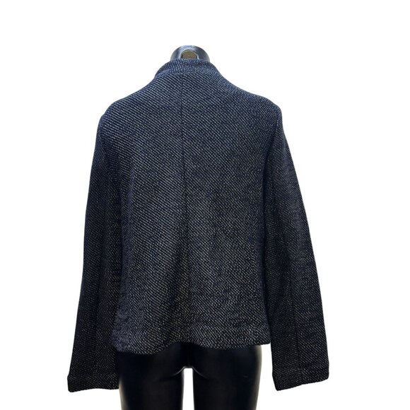 NWT Loft Black Cropped Double-Breasted Jacket L - Picture 2 of 9